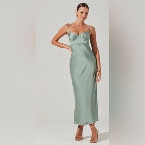 Astr Sage Green Maxi Dress